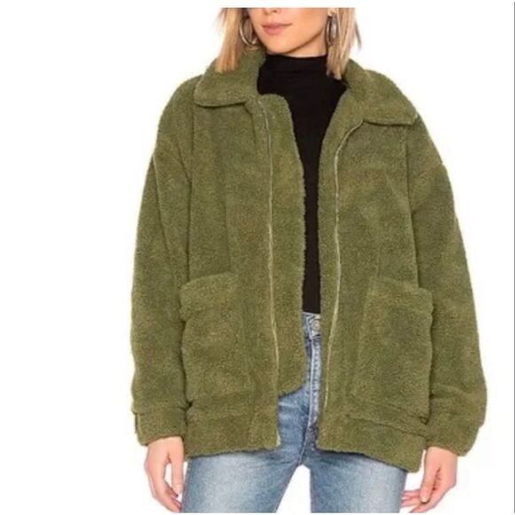 I.Am.Gia green Sherpa teddy oversized jacket Size Small‎ - Picture 14 of 14